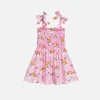 Mädchenkleid mit Einhorn-Katzen-Print