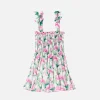 Mädchenkleid mit Flamingo-Print