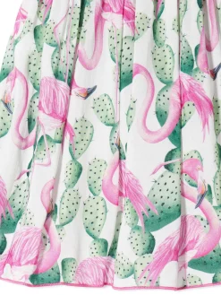 Mädchenkleid mit Flamingo-Print