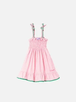 Mädchenkleid mit Gingham-Print