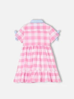 Mädchenkleid mit Gingham-Print