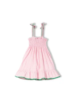 Mädchenkleid mit Gingham-Print
