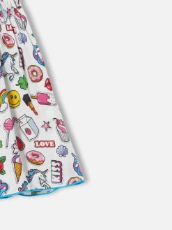 Mädchenkleid mit Magic-Pop-Print