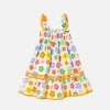 Mädchenkleid mit mehrfarbigen Blumen