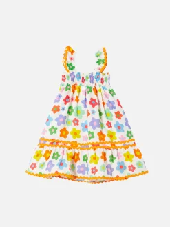 Mädchenkleid mit mehrfarbigen Blumen