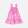 Mädchenkleid mit Toile-de-Jouy-Print