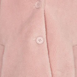 Mädchenmantel aus rosa Teddystoff