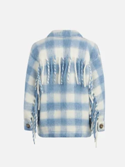 Mädchen-Overshirtjacke mit Fransen