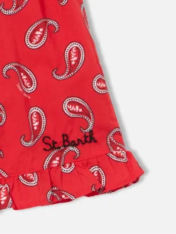 Mädchen-Playsuit mit Paisley-Print