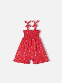 Mädchen-Playsuit mit Paisley-Print