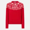 Mädchenpullover im norwegischen Stil mit Saint-Barth-Aufdruck