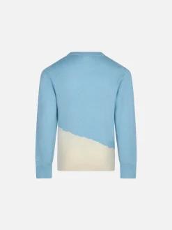 Mädchenpullover im Vintage-Postkartenstil mit Lovovia-Stickerei