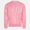 Mädchenpullover mit Bandanna-Print und Saint-Barth-Stickerei