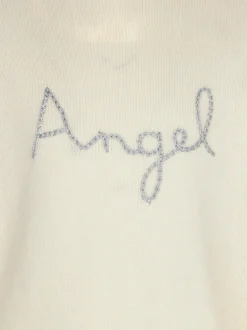Mädchenpullover mit Engelsflügel-Stickerei