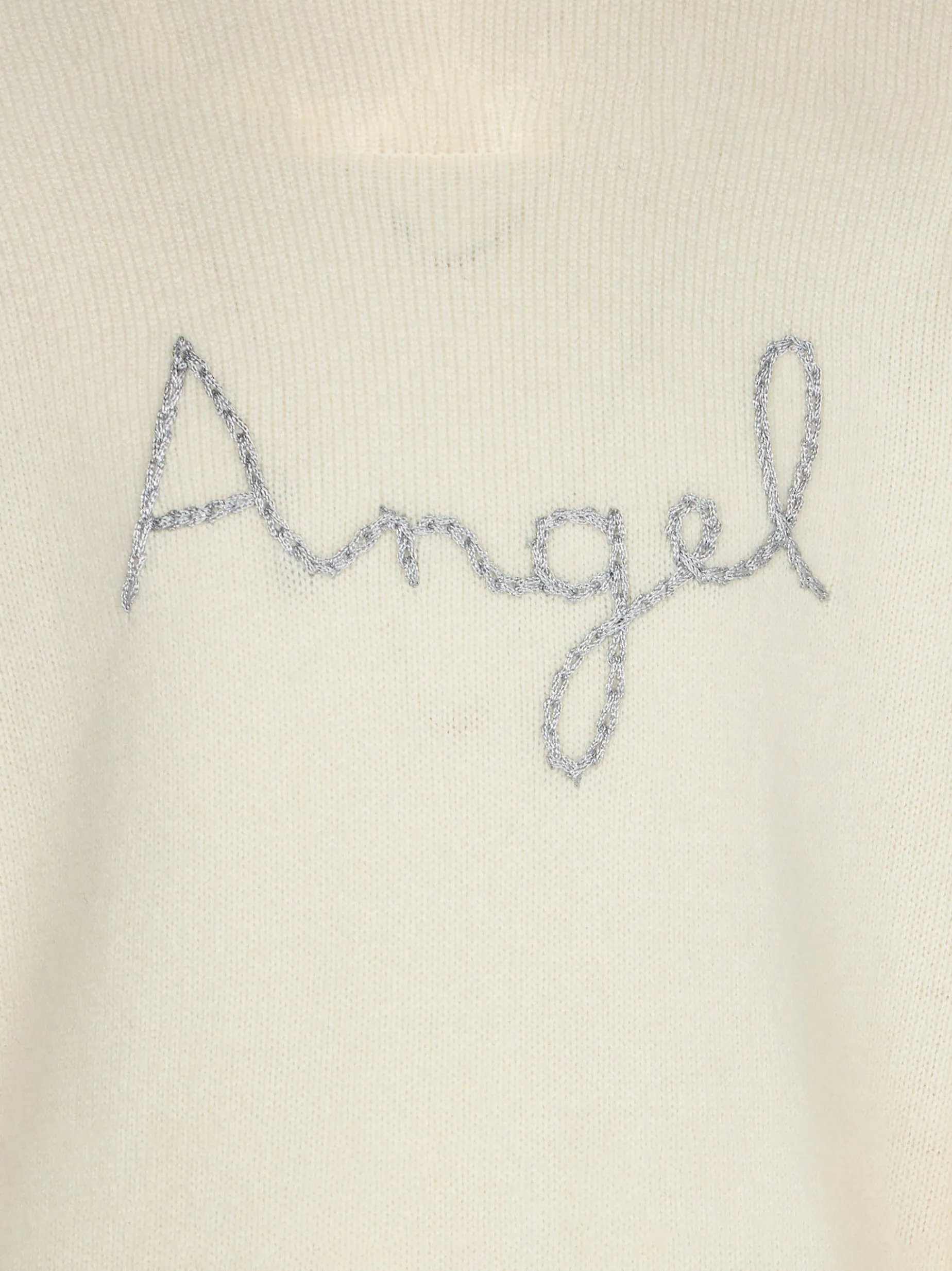 Mädchenpullover mit Engelsflügel-Stickerei