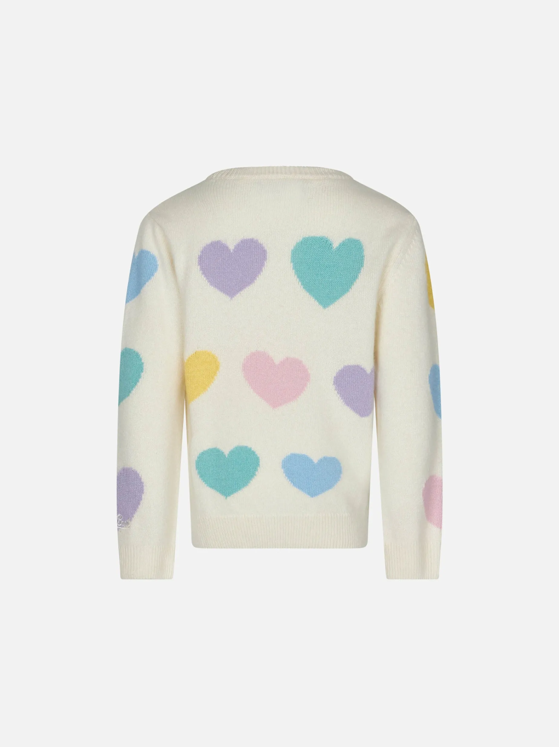 Mädchenpullover mit Herzaufdruck und „I'm in Love“-Stickerei