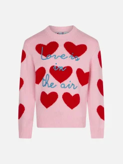 Mädchenpullover mit Herzdruck