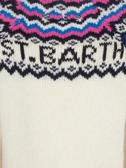 Mädchenpullover mit nordischem Jacquardmuster