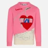 Mädchenpullover mit Rundhalsausschnitt und Love-Print