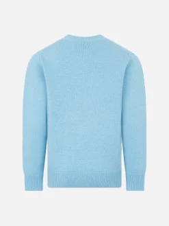 Mädchen-Pullover mit Rundhalsausschnitt und Kirsch-Strass-Print