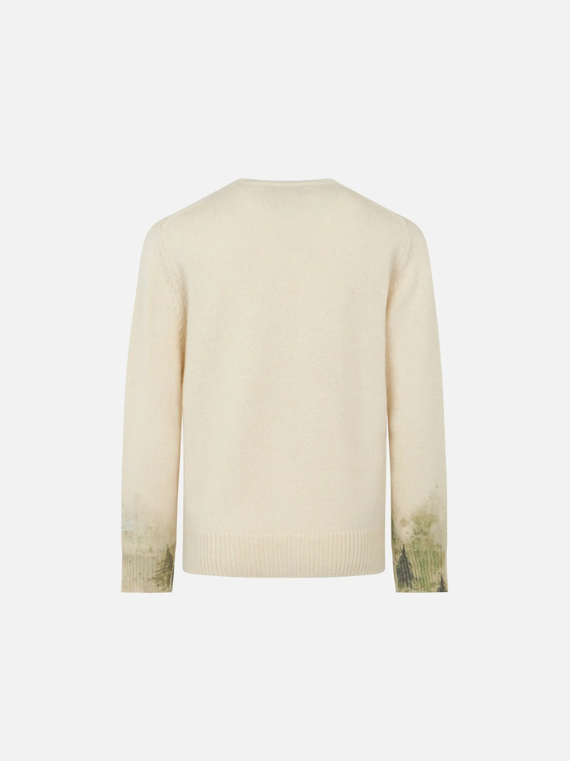 Mädchen-Pullover mit Rundhalsausschnitt und Häschen-Print