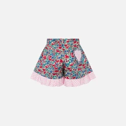 Mädchen-Shorts aus Baumwolle mit Rüschen | Hergestellt aus Liberty-Stoff