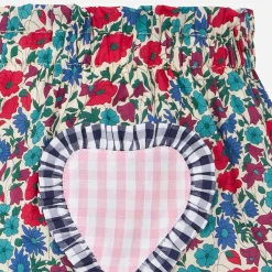 Mädchen-Shorts aus Baumwolle mit Rüschen | Hergestellt aus Liberty-Stoff