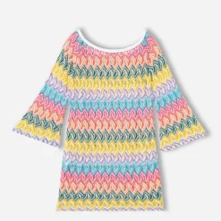 Mädchen-Strickkleid Chevron