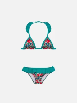 Mädchen-Triangel-Bikini | Hergestellt aus Liberty-Stoff