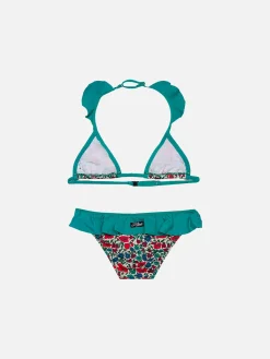 Mädchen-Triangel-Bikini | Hergestellt aus Liberty-Stoff