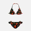 Mädchen-Triangel-Bikini mit Heilig-Herz-Print