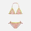 Mädchen-Triangel-Bikini mit Blumen | Hergestellt aus Liberty-Stoff