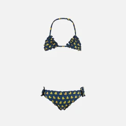 Mädchen-Triangel-Bikini mit Aufdruck