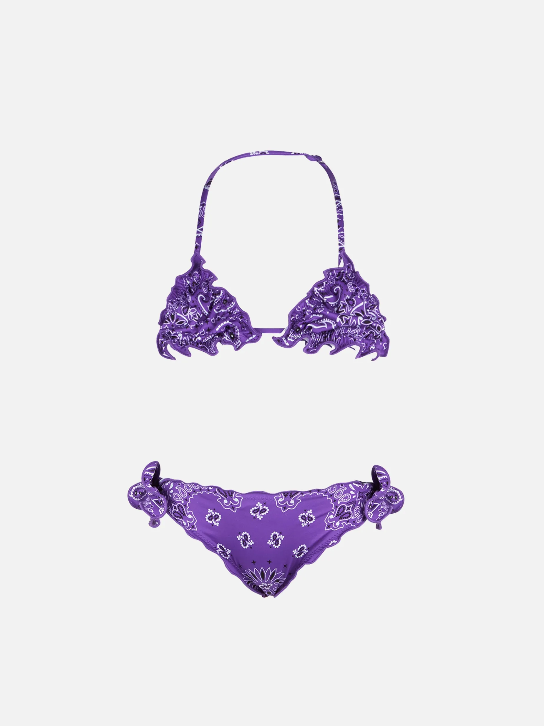 Mädchen-Triangel-Bikini mit Bandana-Print