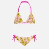 Mädchen-Triangel-Bikini mit Smile-Print