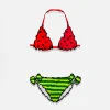 Mädchen-Triangel-Bikini mit Wassermelonen-Print
