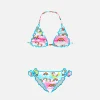Mädchen-Triangel-Bikini mit Einhorn-Print