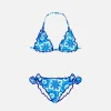 Mädchen-Triangel-Bikini mit Majolika-Print