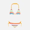 Mädchen-Triangel-Bikini mit mehrfarbigem Muster