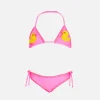 Mädchen-Triangel-Bikini mit Enten-Häkelaufnäher