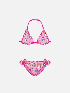Mädchen-Triangel-Bikini mit Einhorn-Print