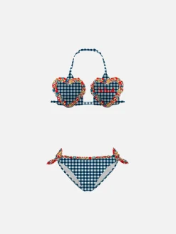 Mädchen-Triangel-Bikini mit Liberty-Print | Hergestellt aus Liberty-Stoff