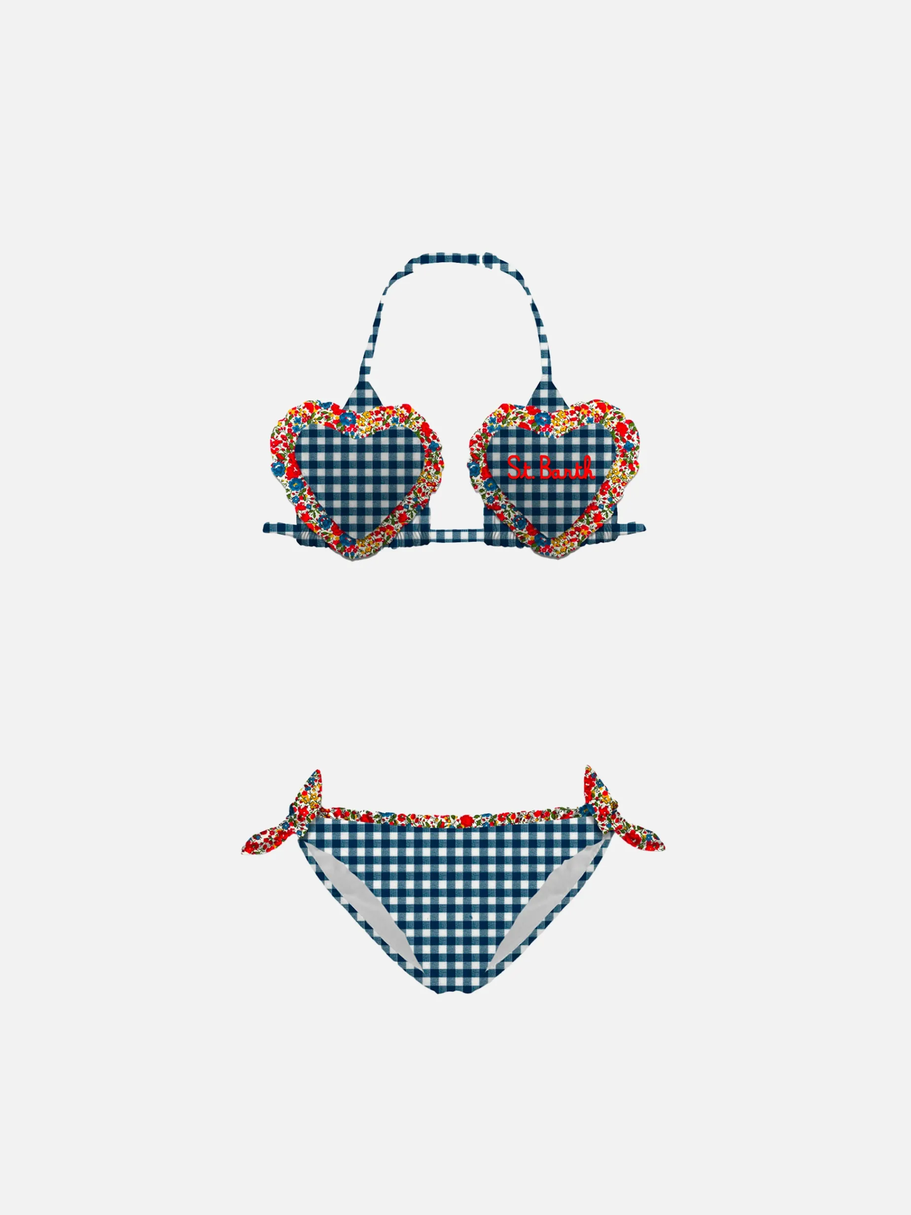 Mädchen-Triangel-Bikini mit Liberty-Print | Hergestellt aus Liberty-Stoff