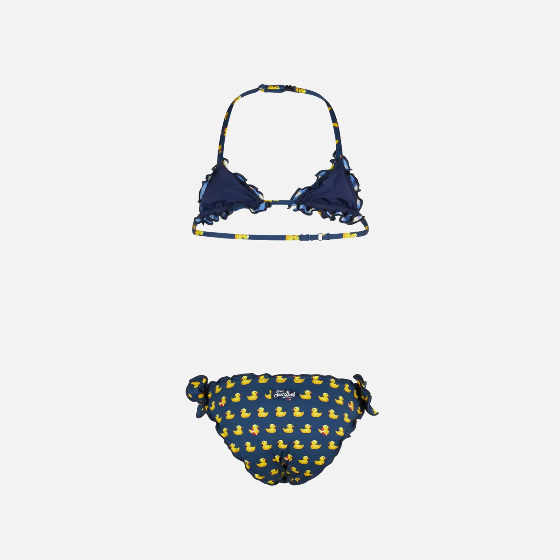 Mädchen-Triangel-Bikini mit Enten-Print