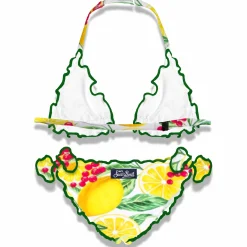 Mädchen-Triangel-Bikini mit Zitronenprint