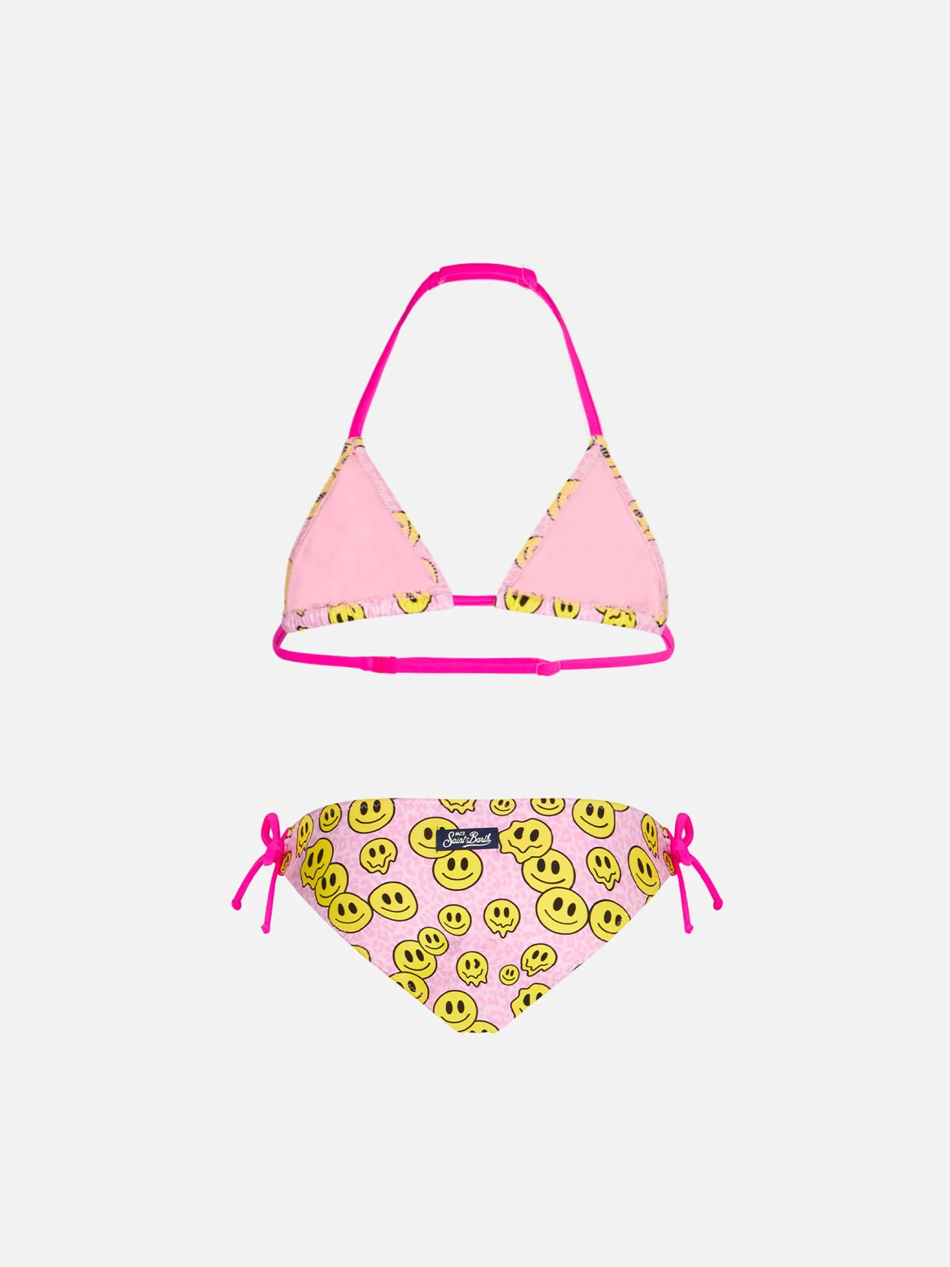Mädchen-Triangel-Bikini mit Smile-Print