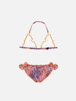 Mädchen-Triangel-Bikini mit Liberty-Print | Hergestellt aus Liberty-Stoff