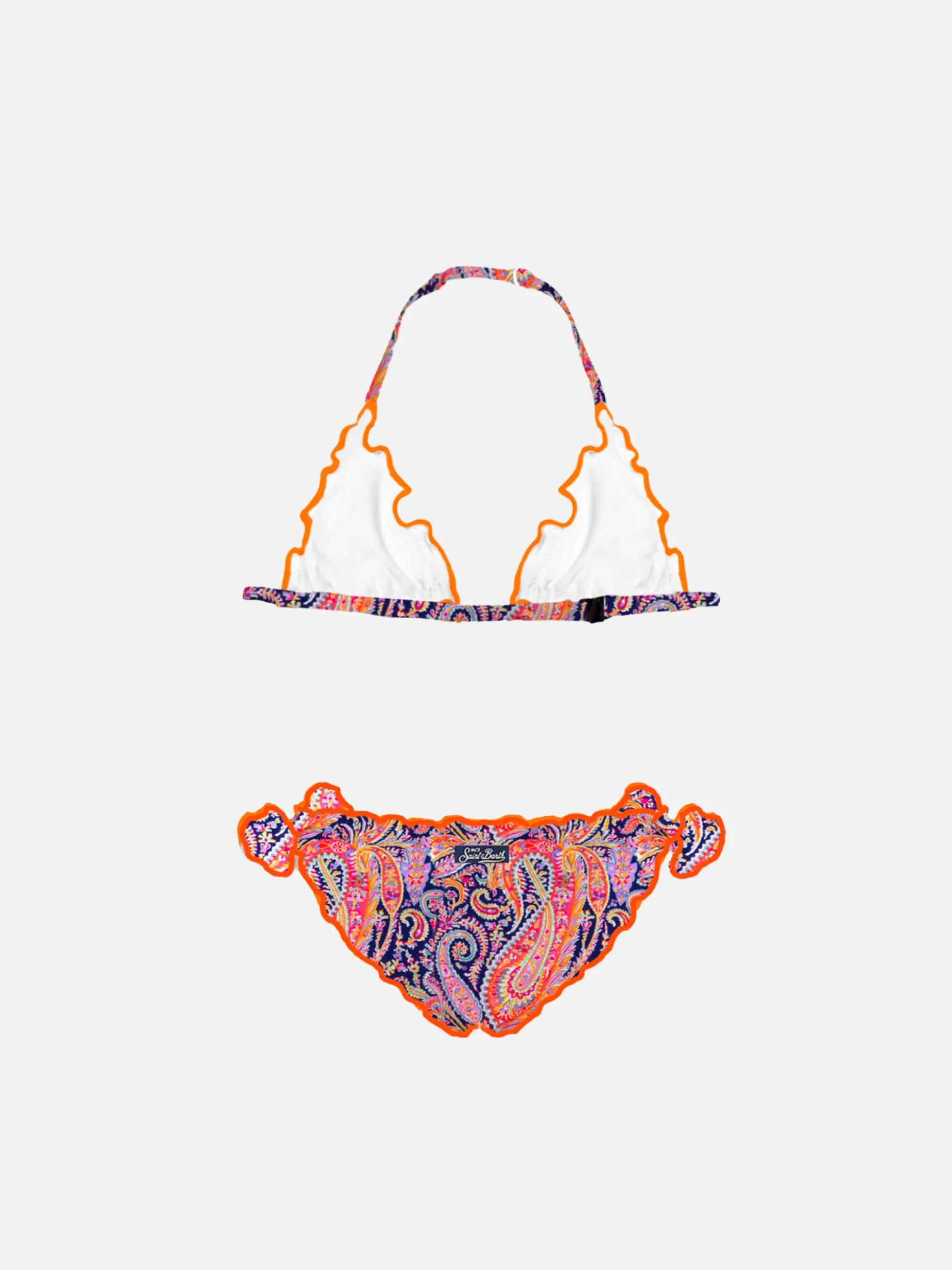 Mädchen-Triangel-Bikini mit Liberty-Print | Hergestellt aus Liberty-Stoff
