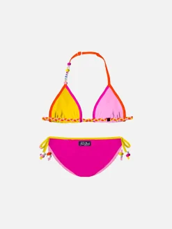 Mädchen-Triangel-Bikini mit Anhängern