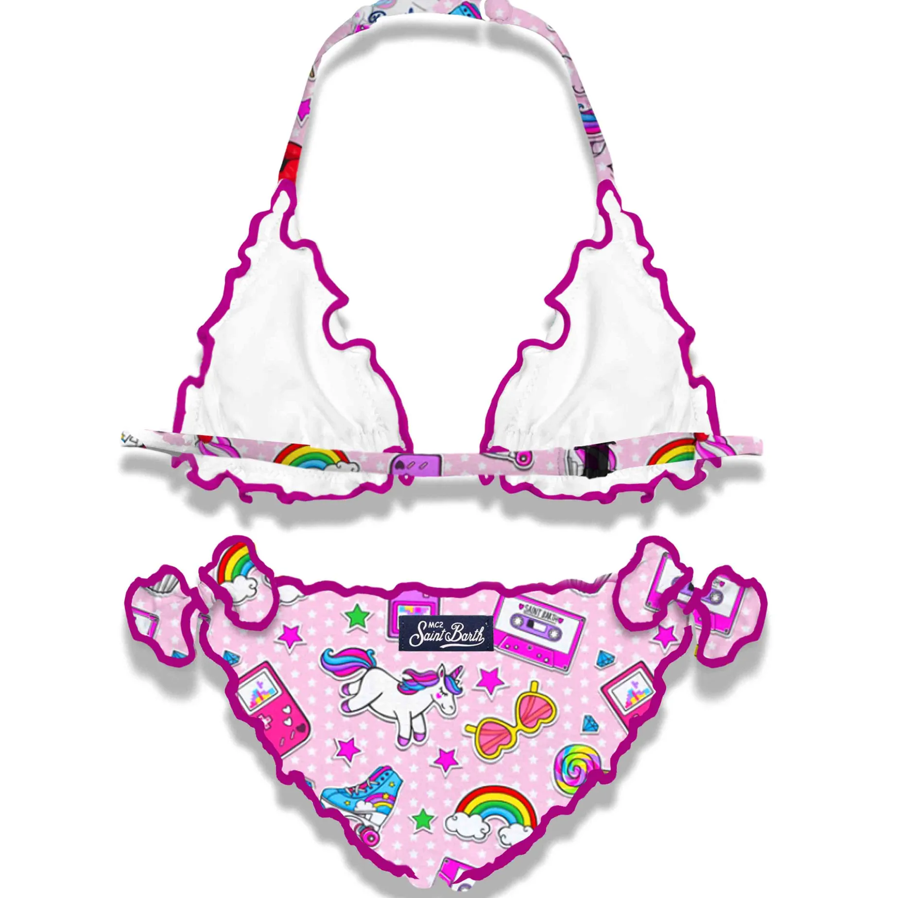 Mädchen-Triangel-Bikini mit Muster